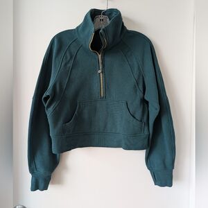 lululemon athletica Teal gold Half-Zip funnel neck Sweatshirt